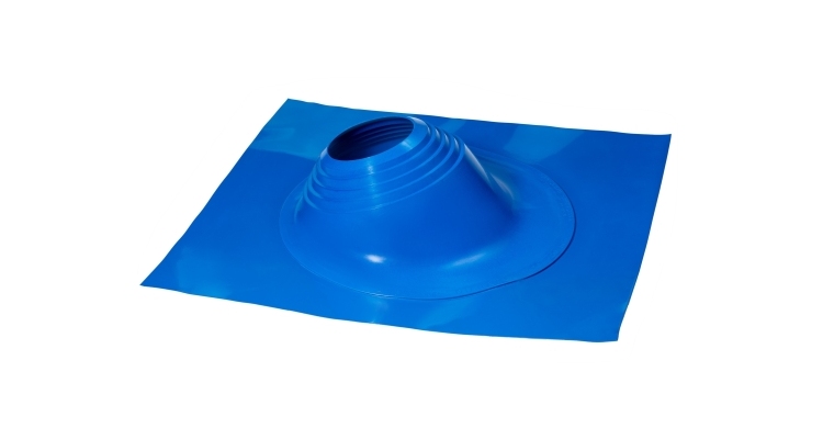 Проходной элемент MF угловой №2 (180-280мм) +240 силиконовый (металлический окрашенный фланец) синий