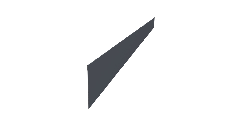 Ламель забора жалюзи Palermo стартовая/финишная для калиток и ворот 0,5 Drap TX RAL 7024 мокрый асфальт