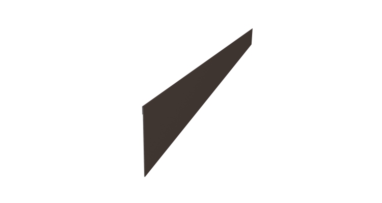 Ламель забора жалюзи Palermo стартовая/финишная для калиток и ворот 0,5 Velur X RR 32 темно-коричневый