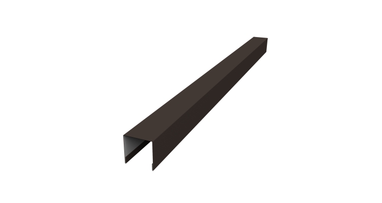 Планка вертикальная лицевая для забора жалюзи Palermo 0,5 PurPro Matt 275 RR 32 темно-коричневый (2,5м)