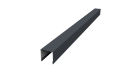 Планка вертикальная лицевая для забора жалюзи Palermo 0,45 Drap ST RAL 7024 мокрый асфальт (3м)