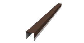 Планка вертикальная обратная для забора жалюзи Palermo 0,5 PurLite Matt RAL 8017 шоколад (1,8м)