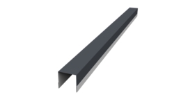 Планка вертикальная обратная для забора жалюзи Palermo 0,5 Satin Matt RAL 7024 мокрый асфальт (1,8м)