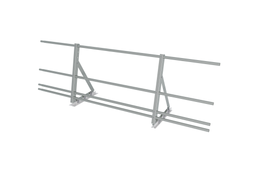 Ограждение кровельное со снегозадержателем на фальц Optima 0,65х2м RAL 9006