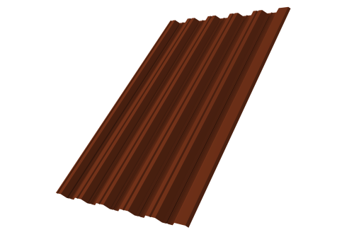 Профнастил HC35R 0,5 Satin RAL 3009 оксидно-красный