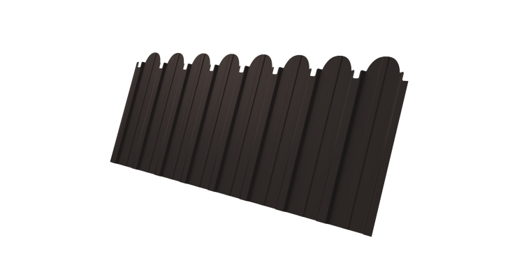 Профнастил С10A фигурный 0.45 Drap RR 32 темно-коричневый