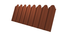 Профнастил С10A фигурный 0,45 PE RAL 8004 терракота